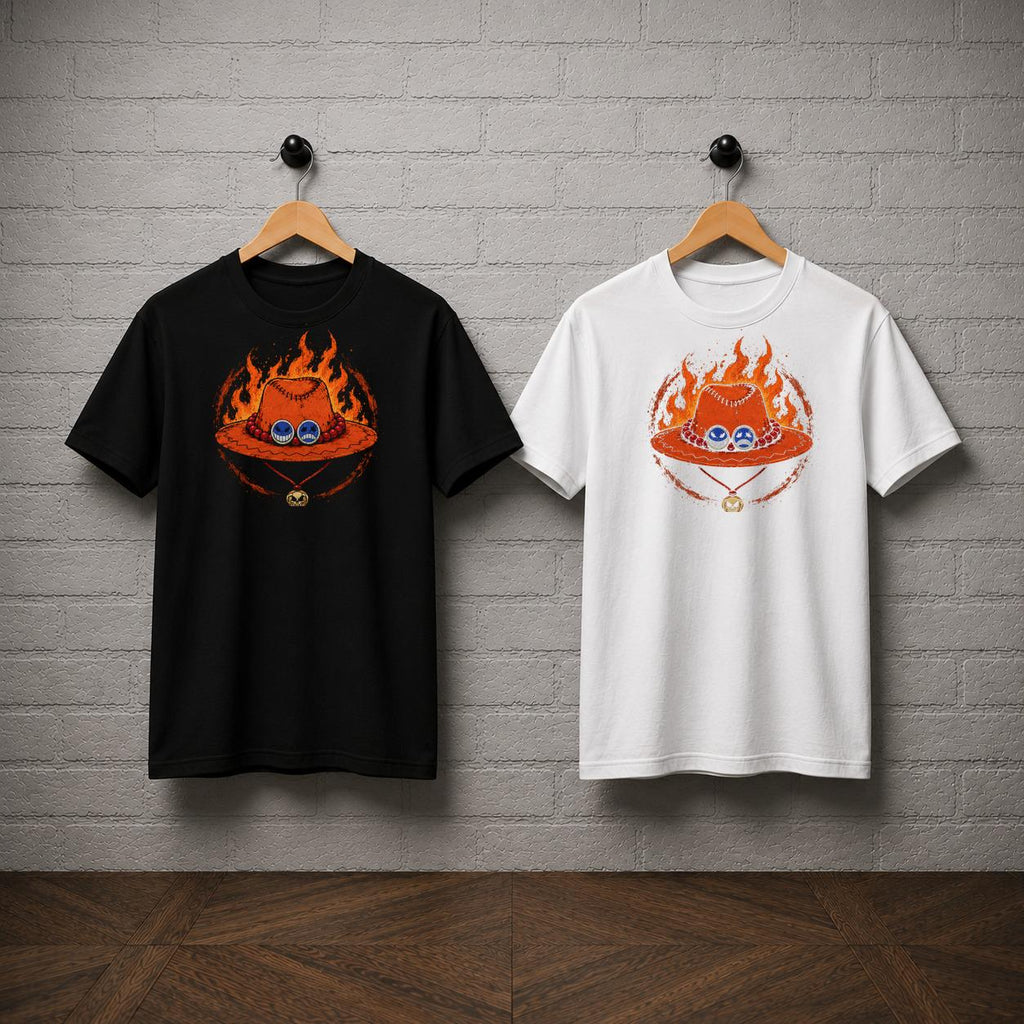 Ace Hat T-Shirt, One Piece Shirt, Portgas D Ace Anime Tee, Fire Fist Manga Graphic Shirt