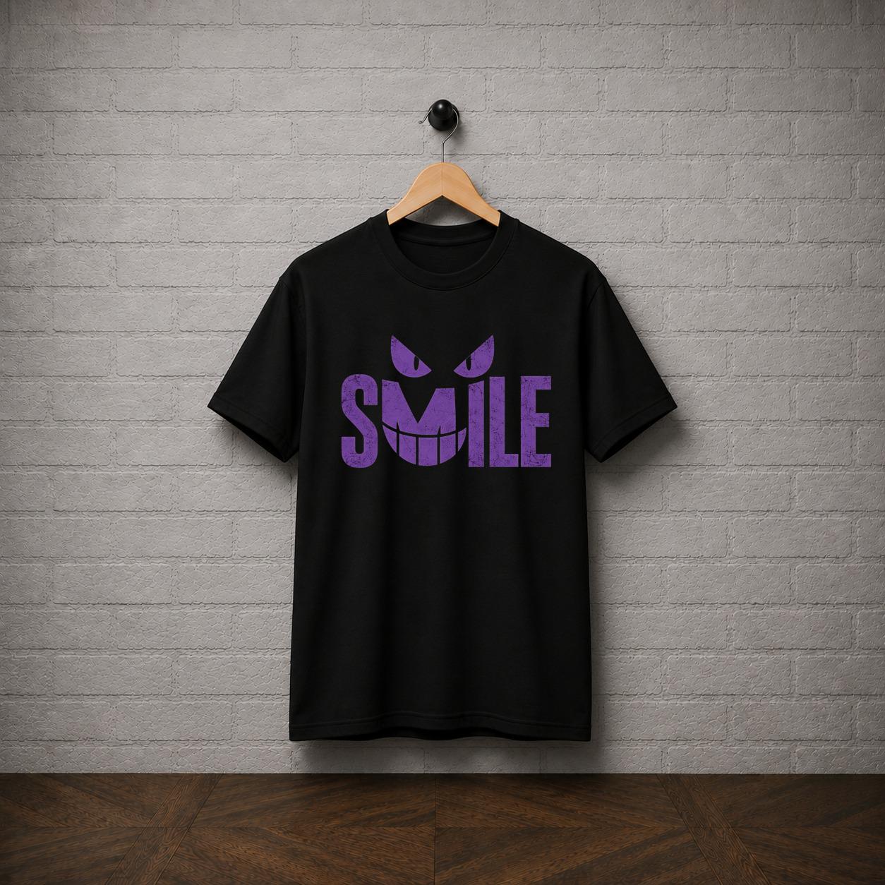 Gengar Inspired Smile Graphic Anime T-Shirt