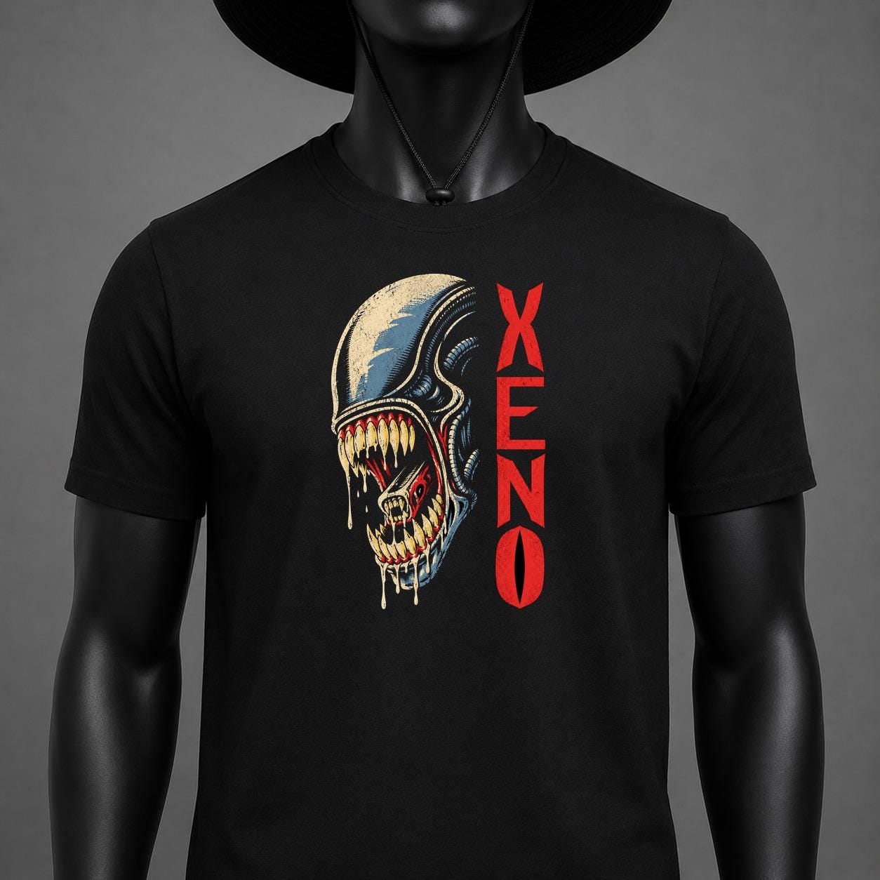 Xenomorph T-Shirt, Alien Horror Movie Shirt, Sci Fi Monster Graphic Tee, Retro Space Horror