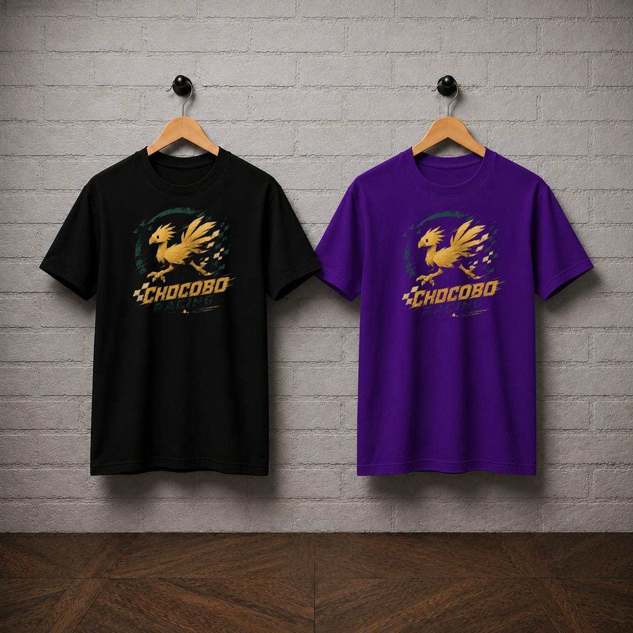 Chocobo Racing T-Shirt, Final Fantasy Shirt, Chocobo JRPG Graphic Tee, Retro Fantasy Racing