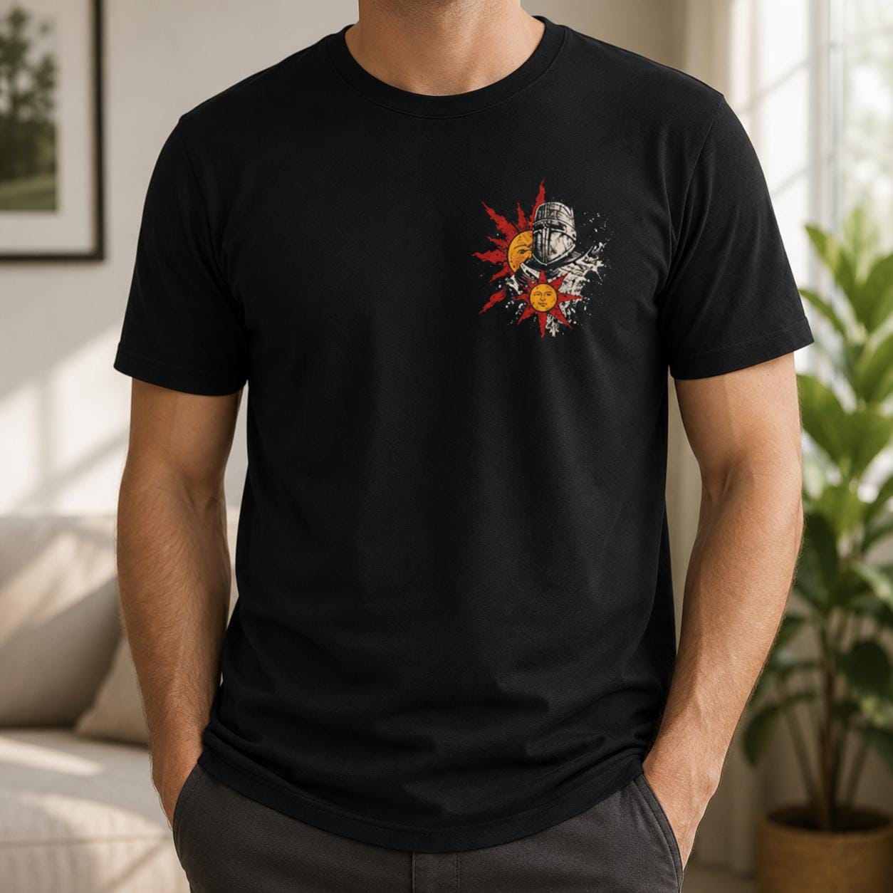 Dark Souls T-Shirt, Solaire Sun Knight Shirt, Praise The Sun Graphic Tee, Soulslike Gamer Gift
