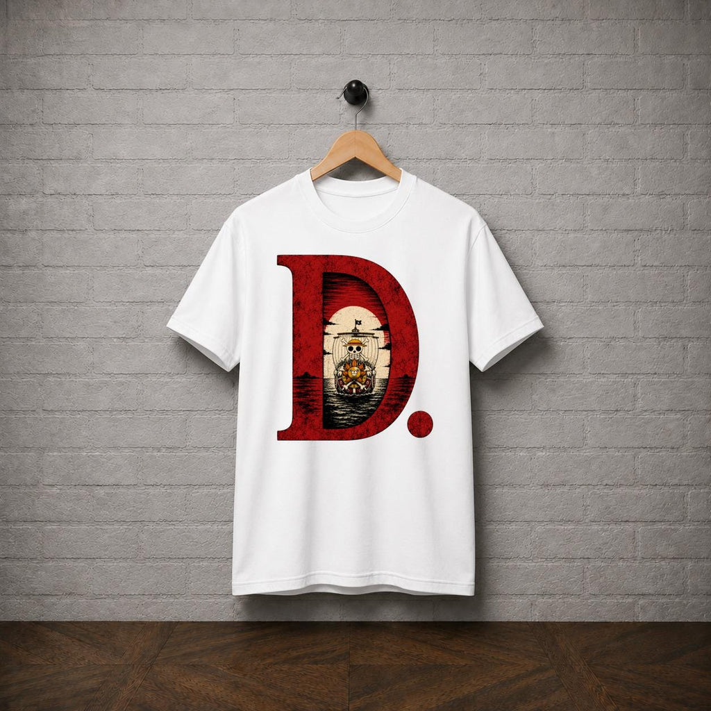 One Piece Anime T-Shirt, Will of D Pirate Ship Graphic Tee