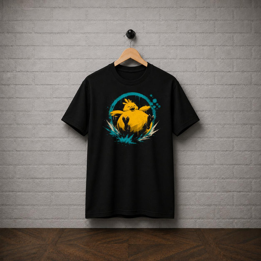 Fat Chocobo T-Shirt, Final Fantasy Shirt, Cute Chocobo JRPG Graphic Tee, Retro PlayStation