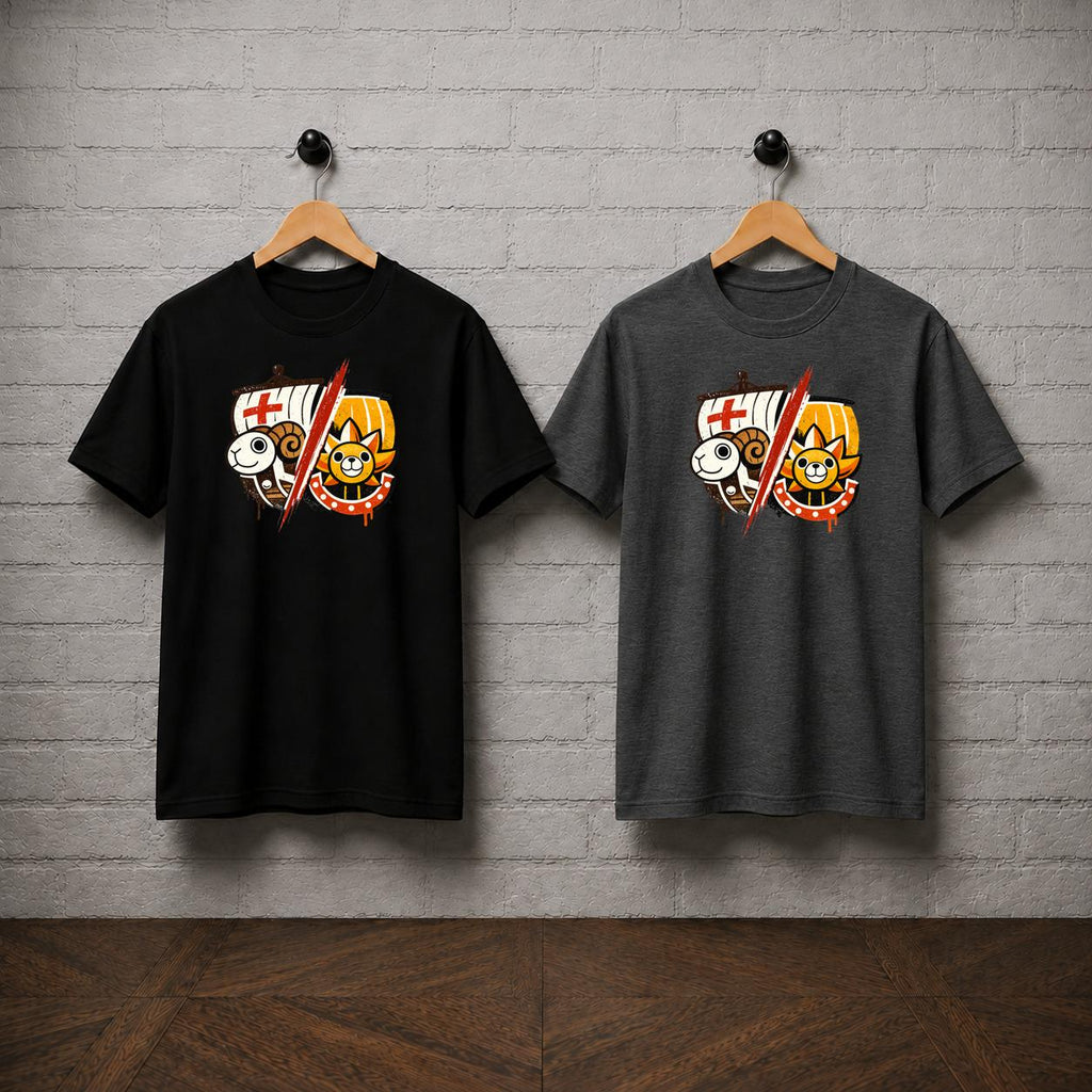 One Piece Ship T-Shirt, Going Merry Thousand Sunny Anime Tee