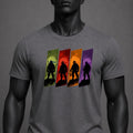 TMNT Ninja Turtle Silhouette T-Shirt, Retro Cartoon Graphic Tee