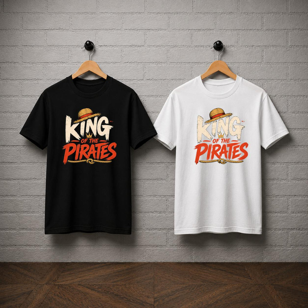 One Piece King of Pirates T-Shirt, Luffy Straw Hat Anime Graphic Tee