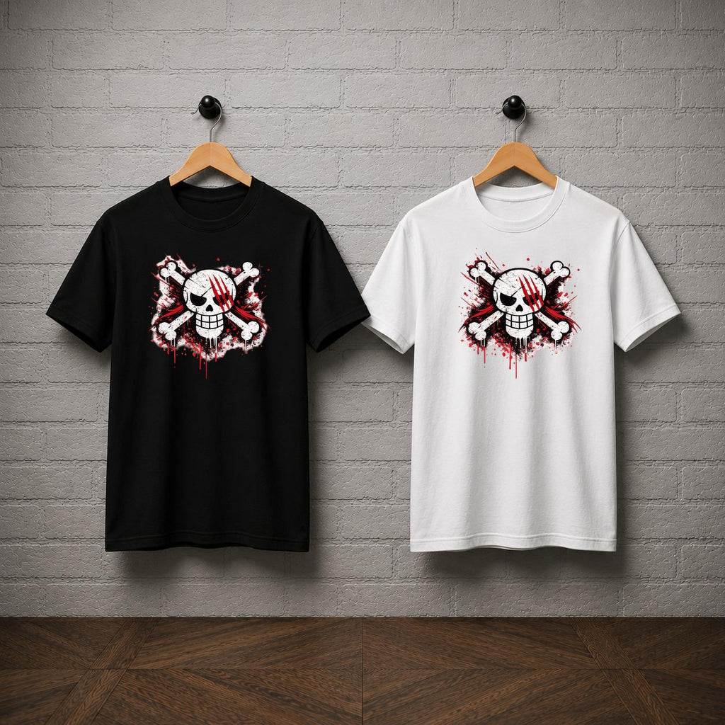 Red Hair Pirates T-Shirt, One Piece Anime Graphic Tee, Skull Manga Shirt
