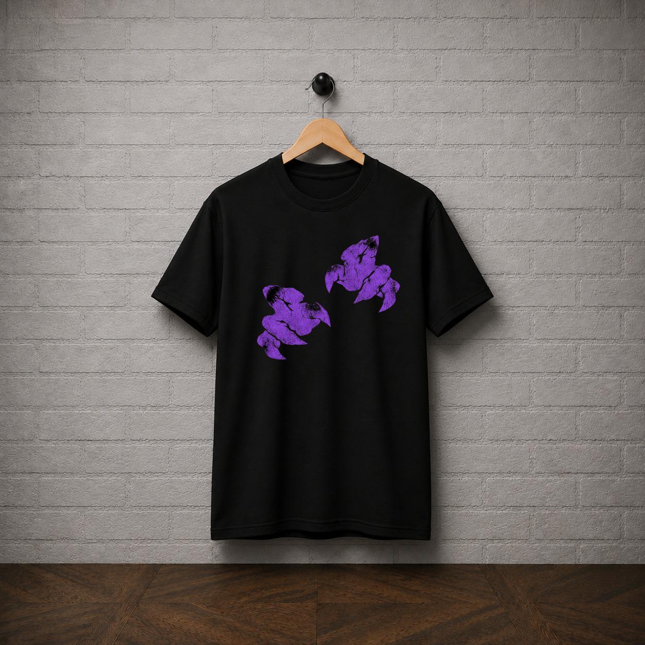 Haunter Inspired Purple Ghost Hands T-Shirt, Spooky Anime Gamer Tee