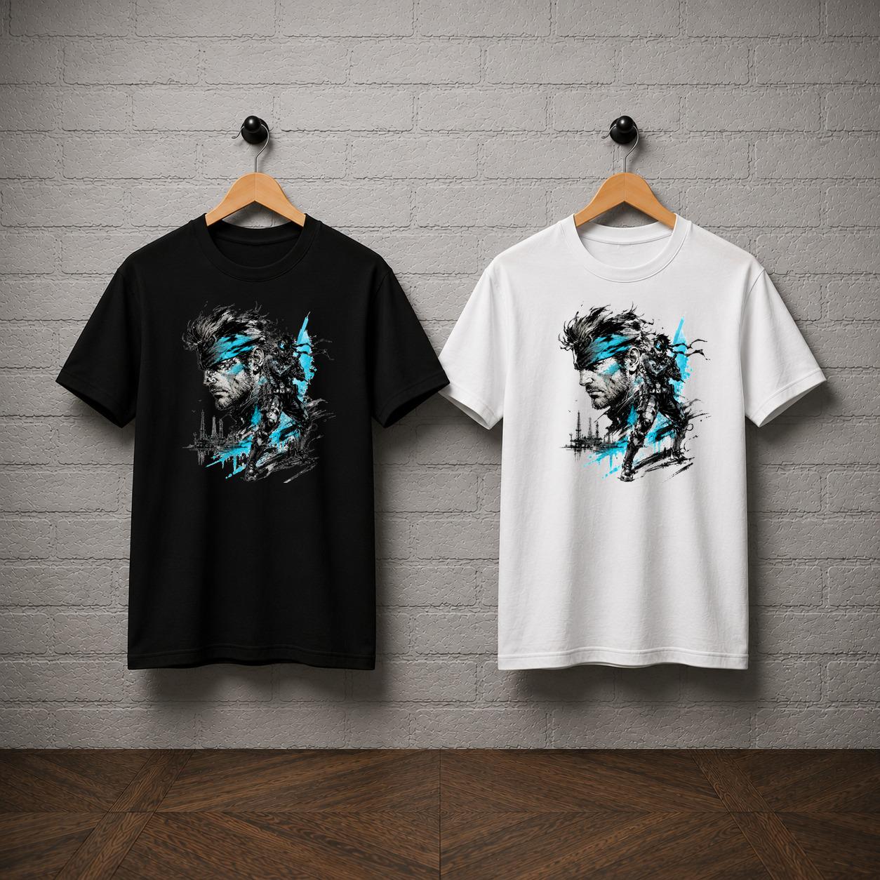Metal Gear Solid T-Shirt, Solid Snake Stealth Action Tee, Gamer Graphic Shirt
