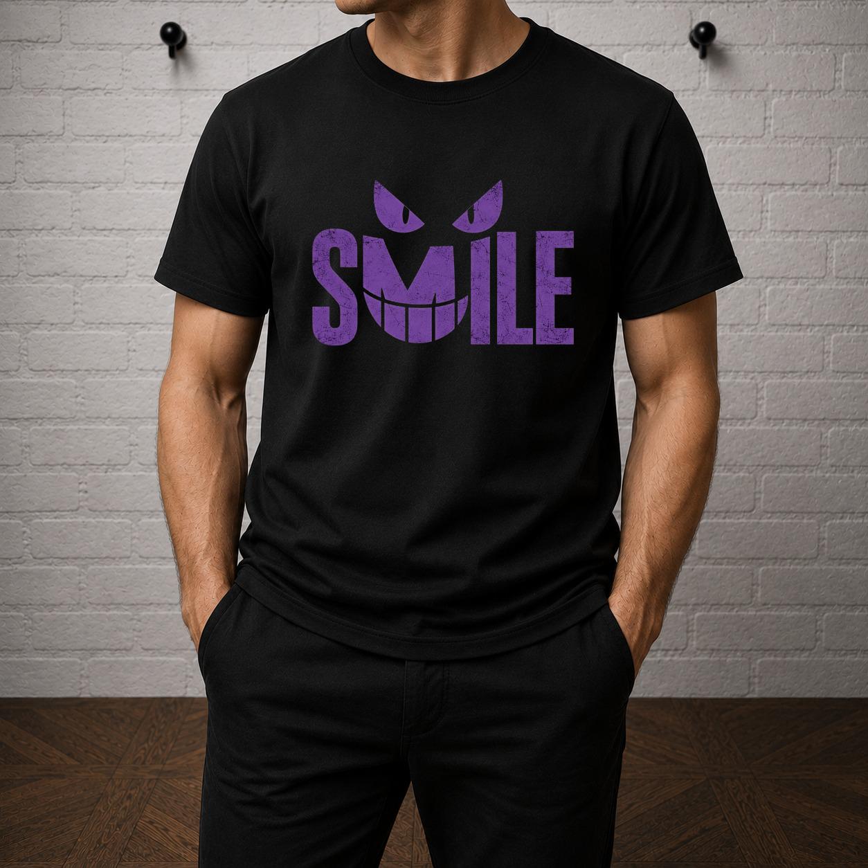 Gengar Inspired Smile Graphic Anime T-Shirt