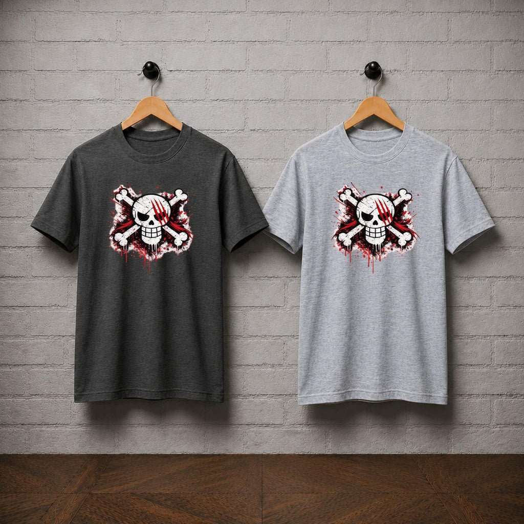 Red Hair Pirates T-Shirt, One Piece Anime Graphic Tee, Skull Manga Shirt