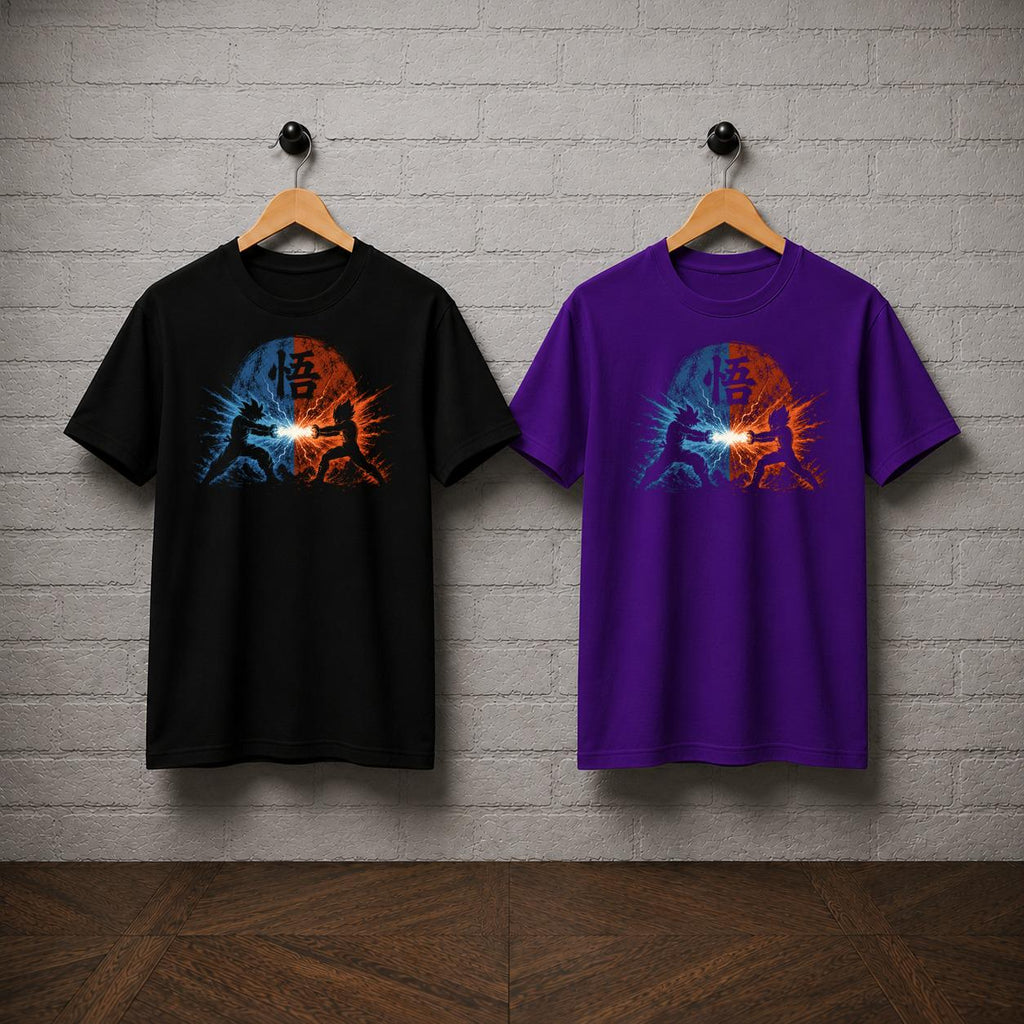 Goku vs Vegeta T-Shirt, Dragon Ball Z Shirt, Saiyan Beam Clash Anime Tee, DBZ Battle Manga Graphic Shirt