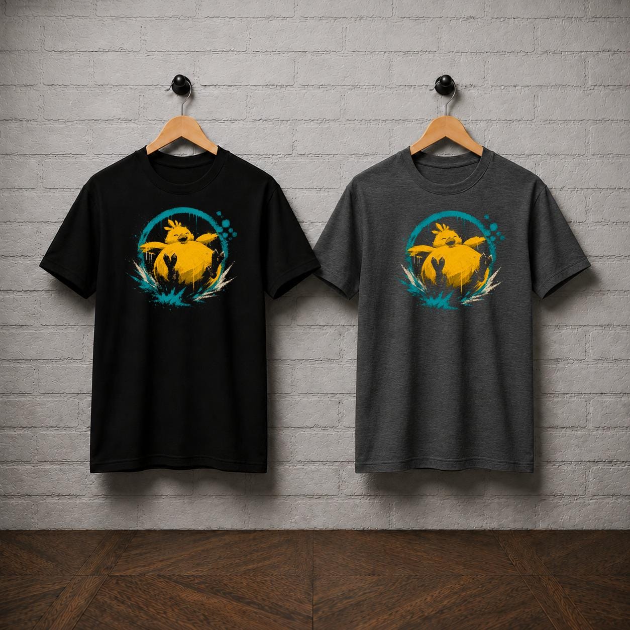 Fat Chocobo T-Shirt, Final Fantasy Shirt, Cute Chocobo JRPG Graphic Tee, Retro PlayStation