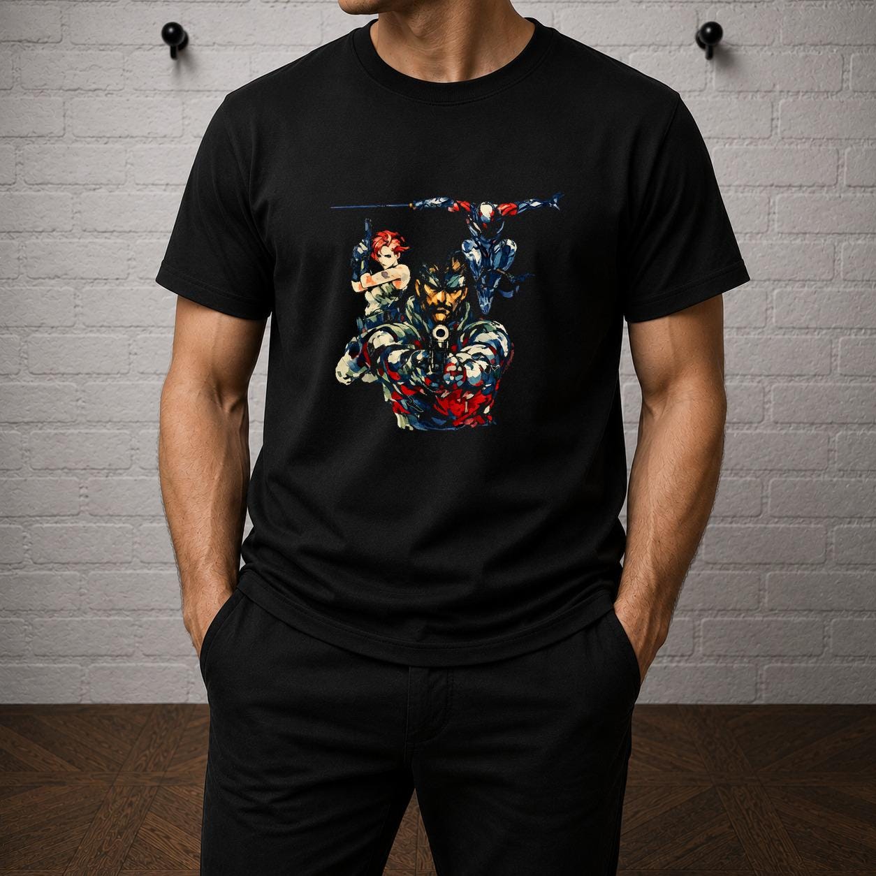 Metal Gear Solid T-Shirt, Tactical Espionage Gaming Tee, Solid Snake Graphic Shirt