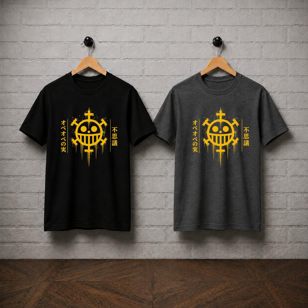 Trafalgar Law Heart Pirates Anime T-Shirt, One Piece Manga Graphic Tee