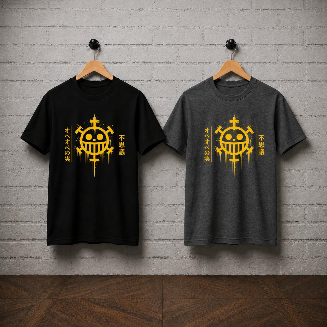 Trafalgar Law Heart Pirates Anime T-Shirt, One Piece Manga Graphic Tee