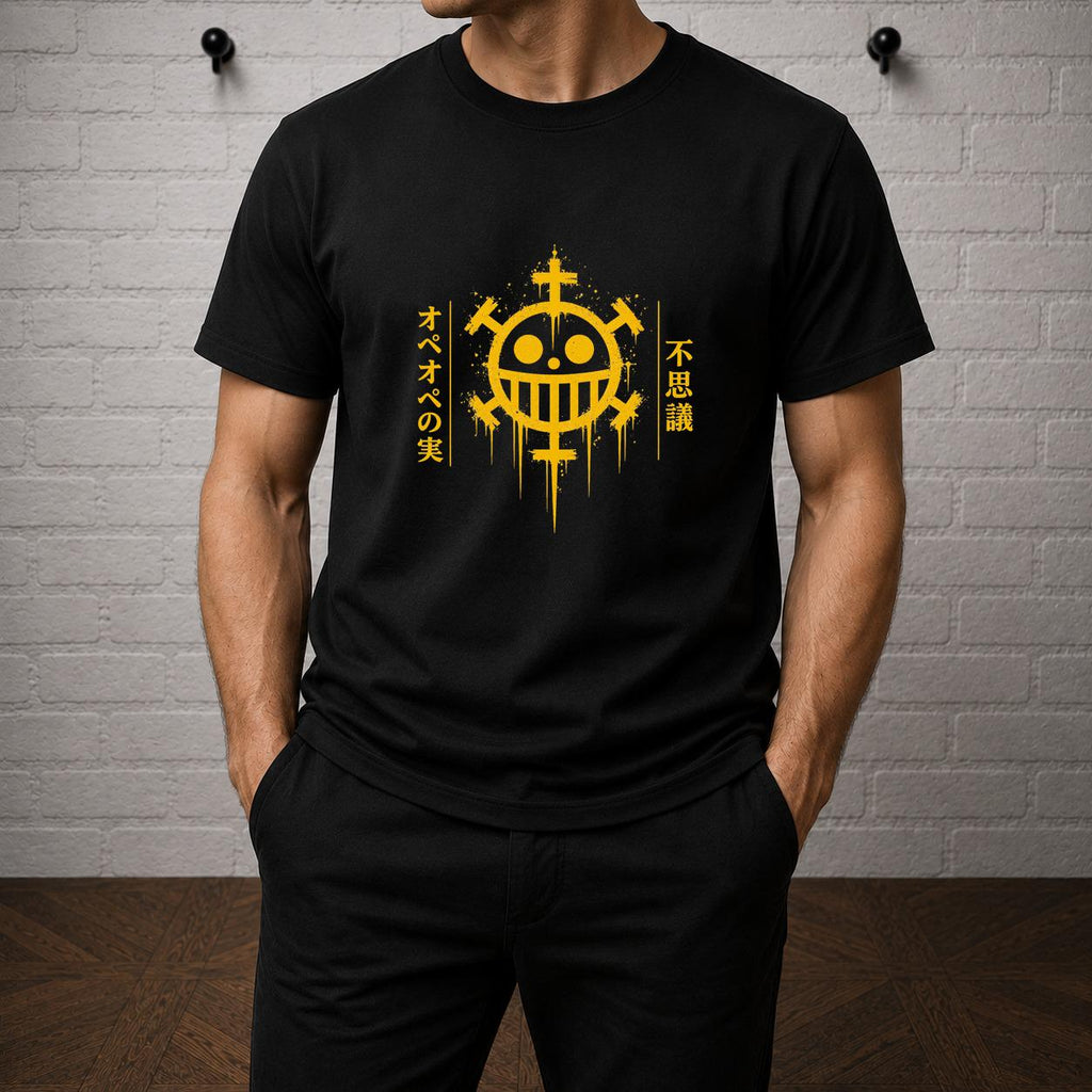 Trafalgar Law Heart Pirates Anime T-Shirt, One Piece Manga Graphic Tee