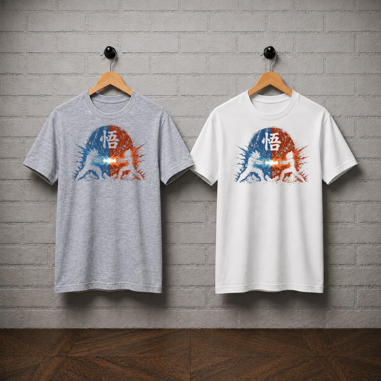 Goku vs Vegeta T-Shirt, Dragon Ball Z Shirt, Saiyan Beam Clash Anime Tee, DBZ Battle Manga Graphic Shirt